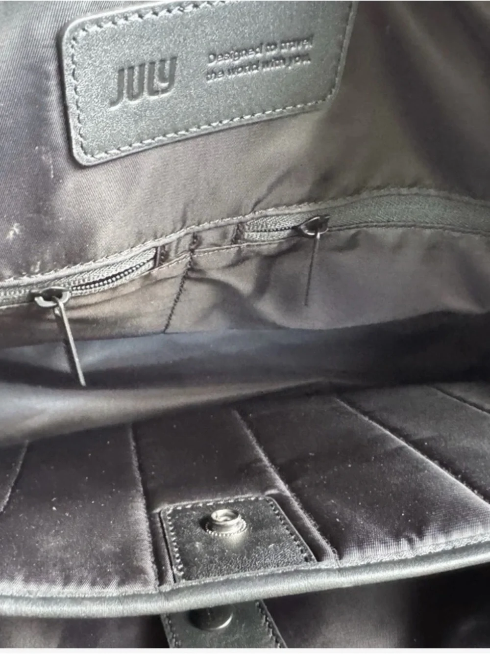 NEW July Carry All Weekender Bag French Navy Blue Travel Duffle